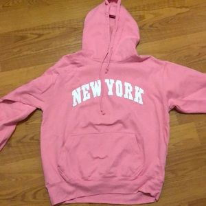 NWOT Pink New York Hoodie